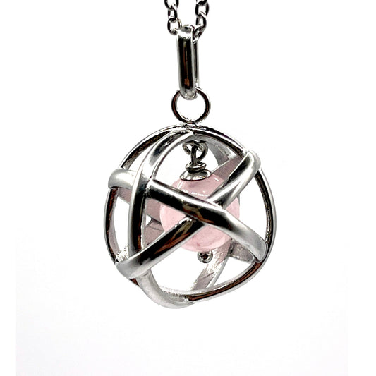 Collana con Genesa Crystal Quarzo rosa